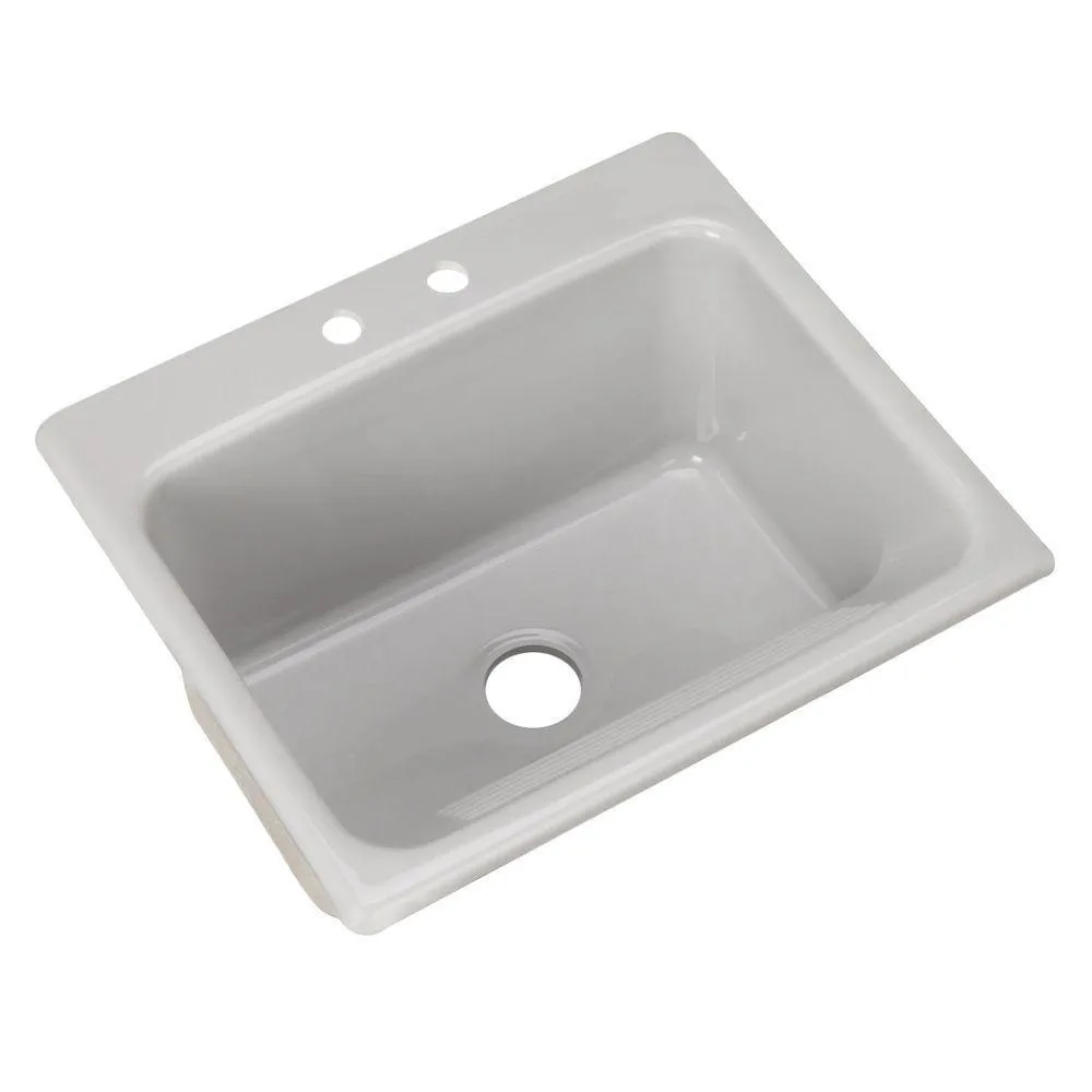 Kensington Drop-In Acrylic 25 in. 2-Hole Single Bowl Utility Sink in White, photo 14 of 18