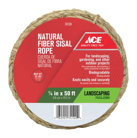 1/4 in. Diameter x 50 ft. Natural Twisted Sisal Rope