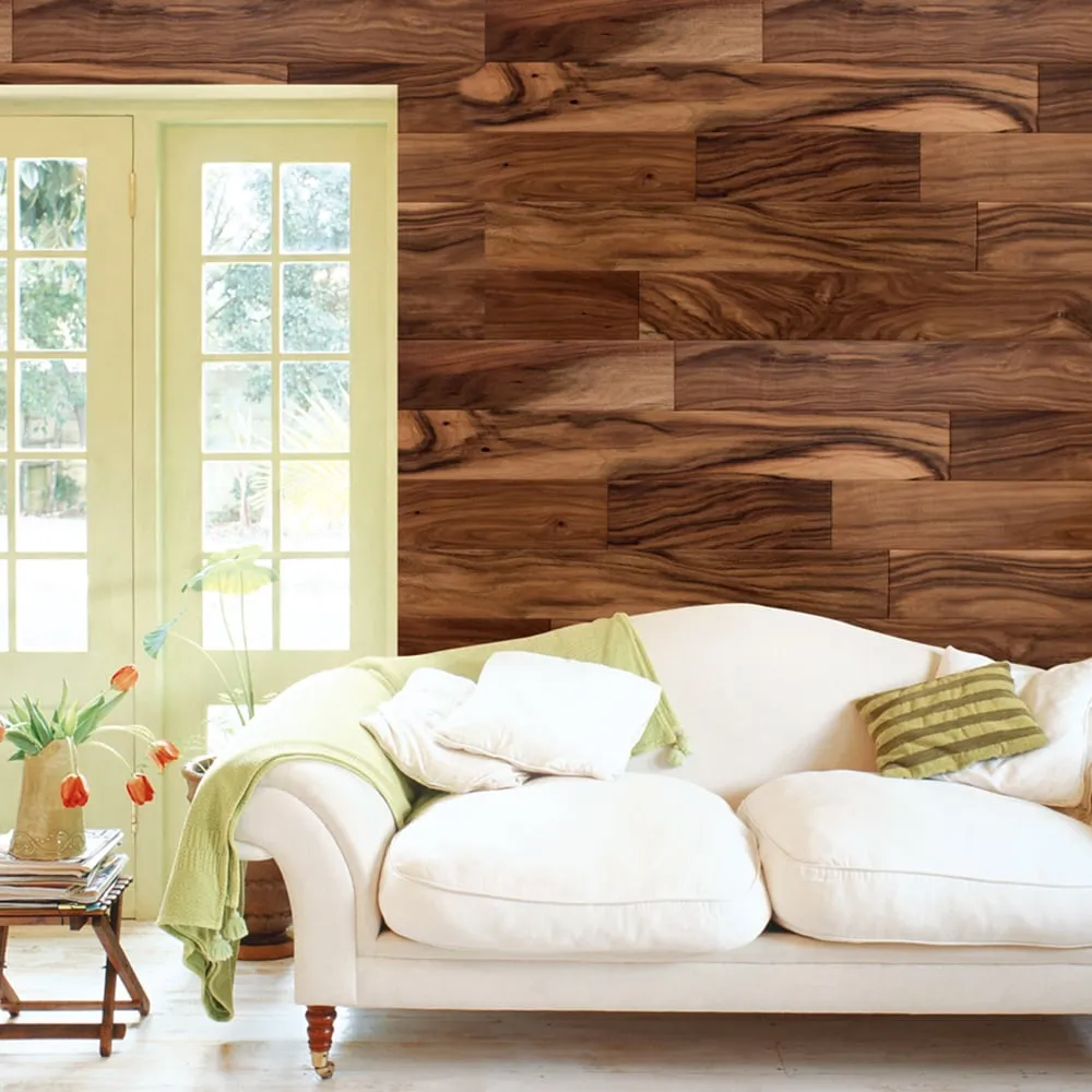 allen + roth Natural Acacia 3/8-in T x 5-in W Handscraped Engineered Hardwood Flooring ( 32.29-sq ft / Carton ), photo 5 of 9