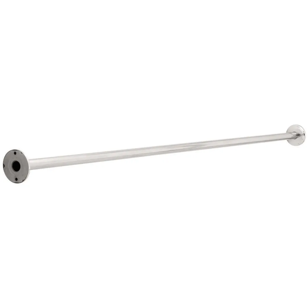 60 in. x 1 in. Beveled-Edge Stainless Steel Shower Rod in Brushed Nickel, photo 4 of 4