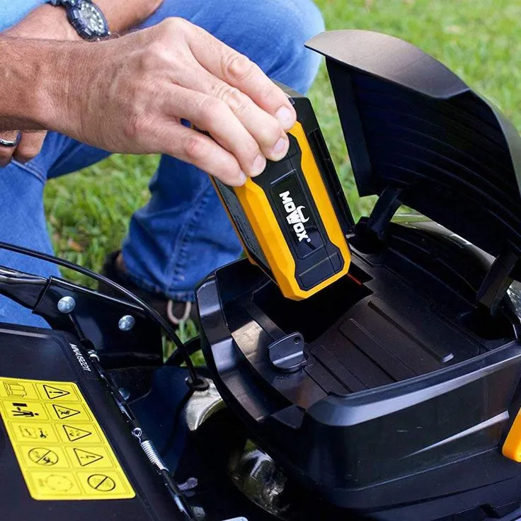 MOWOX 17 in. 40-Volt Battery Power RWD 3-in-1 Self Propelled Walk Behind Mower with High Wheel 4 Amp Battery Charger, photo 5 of 8