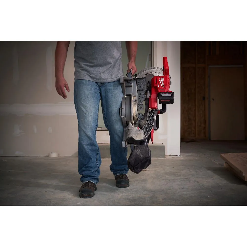 M18 FUEL 18-Volt Lithium-Ion Brushless Cordless 10 in. Dual Bevel Sliding Compound Miter Saw Kit W/(1) 9.0Ah Battery, photo 10 of 13
