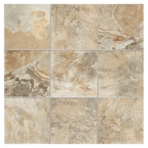 American Olean Kendal Slate Easdale Neutral 6-in x 6-in Glazed Porcelain Stone Look Floor and Wall Tile, 44-Pack (10.29-sq ft/Carton), photo 2 of 6