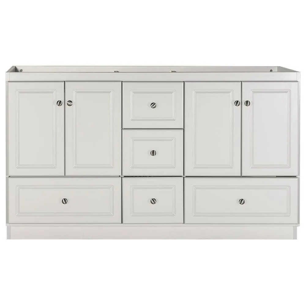 Ultraline 60 in. W x 21 in. D x 34.5 in. H Vanity for Double Basins Cabinet Only in Natural Alder, photo 8 of 8