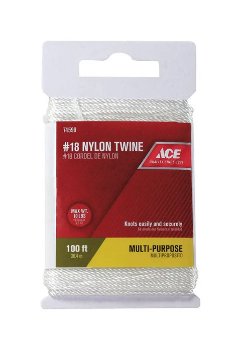 100 ft. White Twisted Nylon Twine #18