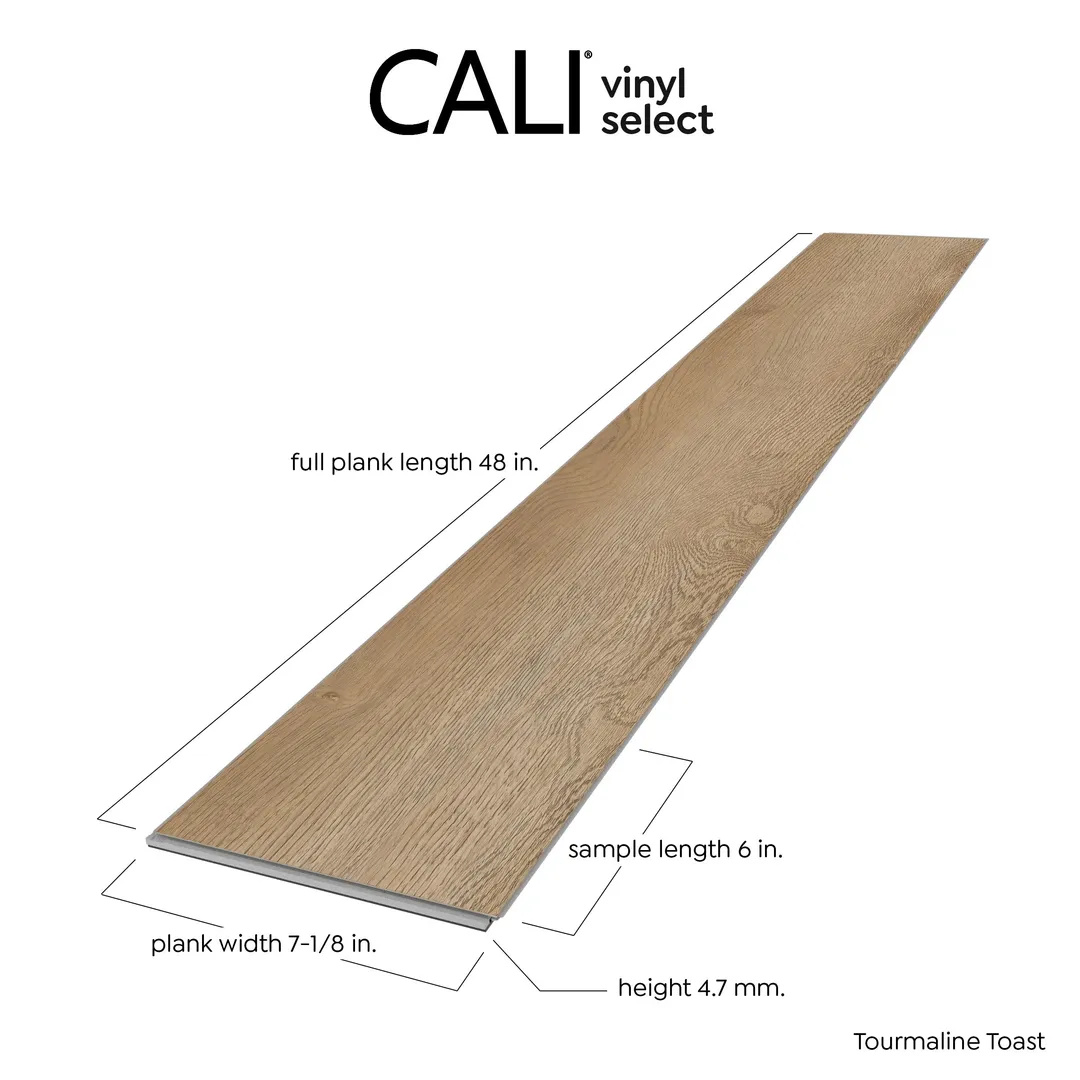 CALI Aqua Tough Tourmaline Toast 20-mil x 7-in W x 48-in L Waterproof Luxury Vinyl Plank Flooring ( 23.77-sq ft Per Carton ), photo 6 of 8