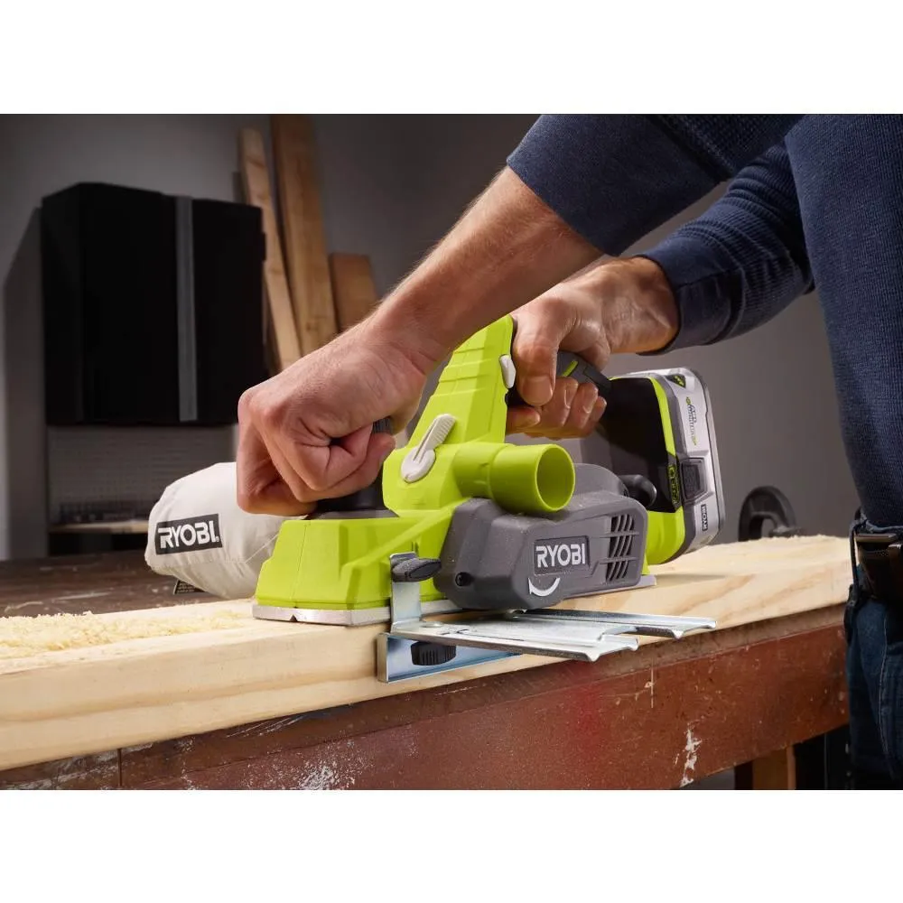RYOBI 18-Volt ONE+ Lithium-Ion Brushless Cordless 3 in. x 18 in. Belt Sander and 3-1/4 in. Planer (Tools Only), photo 7 of 10