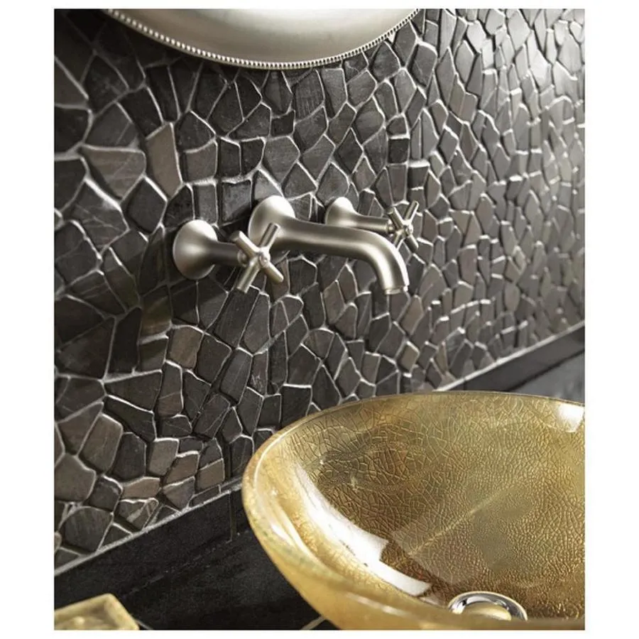 Rain Forest Rain Forest pebble tiles 5-Pack White 12-in x 12-in Honed Natural Stone Pebble Mosaic Floor Tile, photo 2 of 3