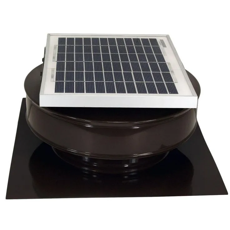 Active Ventilation 365 CFM Brown Aluminum Solar Powered Attic Fan, photo 8 of 11
