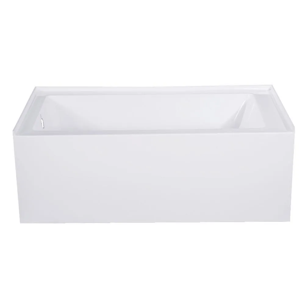 Aqua Eden Jenny 54 in. Acrylic Right-Hand Drain Rectangular Alcove Bathtub in White, photo 7 of 8