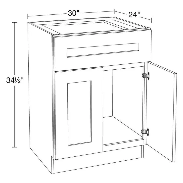 Home Decorators Collection Newport 30 in. W x 24 in. D x 34.5 in. H Assembled Plywood Sink Base Kitchen Cabinet in Mythic Blue with Soft Close, photo 3 of 6