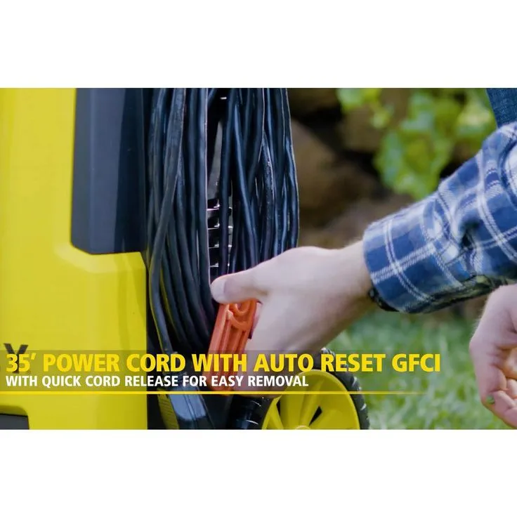 Stanley 1,900 PSI 1.4 GPM Electric Pressure Washer 20 ft. Hose with Storage Reel, Detergent Tank, Spray Gun, 2 Nozzles and More, photo 2 of 6