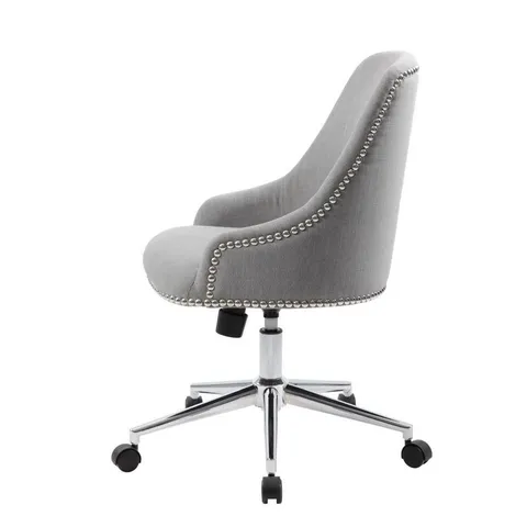 Grey Contemporary Ergonomic Adjustable Height Swivel Task Chair
