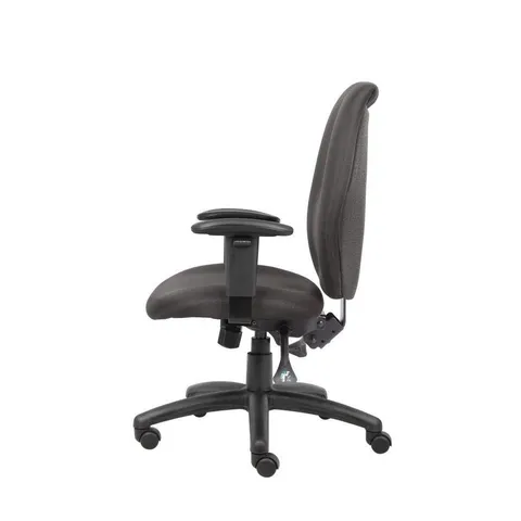 Black Contemporary Ergonomic Adjustable Height Swivel Task Chair