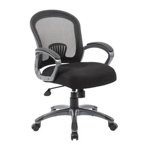 Black Contemporary Ergonomic Adjustable Height Swivel Task Chair