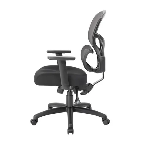 Black Contemporary Ergonomic Adjustable Height Swivel Task Chair