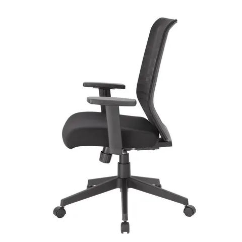 Black Contemporary Ergonomic Adjustable Height Swivel Task Chair