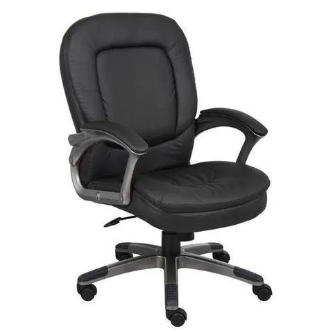 Black Contemporary Ergonomic Adjustable Height Swivel Manager Chair