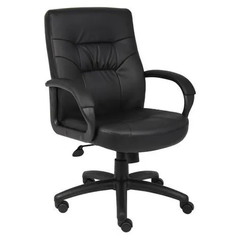 Black Contemporary Ergonomic Adjustable Height Swivel Manager Chair