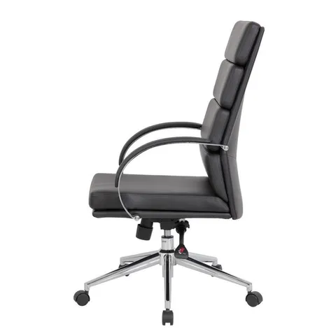 Black Contemporary Ergonomic Adjustable Height Swivel Executive Chair