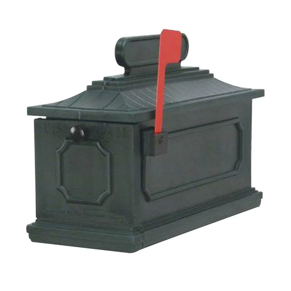 Postal Products Unlimited 1812 Architectural Plastic Mailbox in Black, photo 4 of 5
