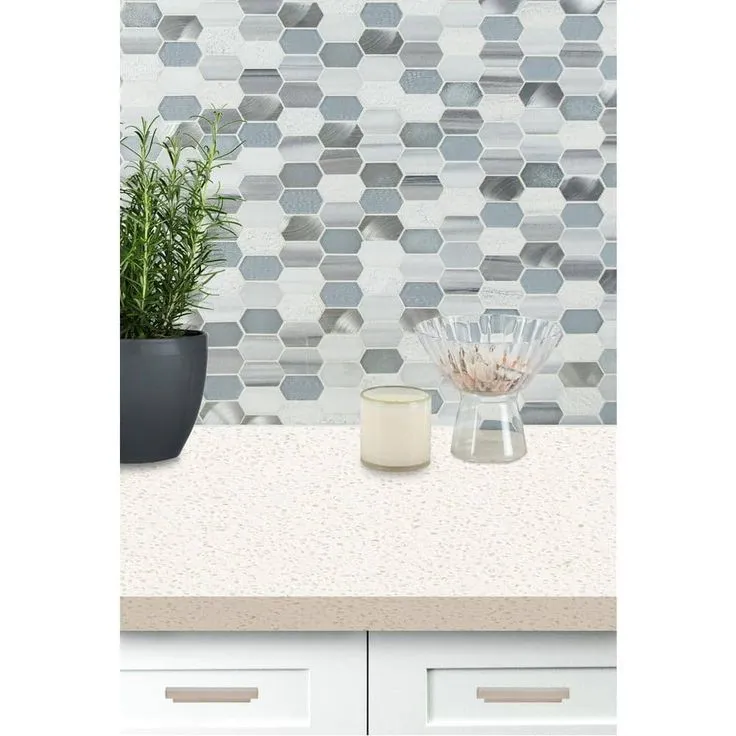 MSI Harlow Picket 11.5 in. x 12.4 in. x 8 mm Textured Multi-Surface Mesh-Mounted Mosaic Tile (9.90 sq. ft. / case), photo 6 of 8