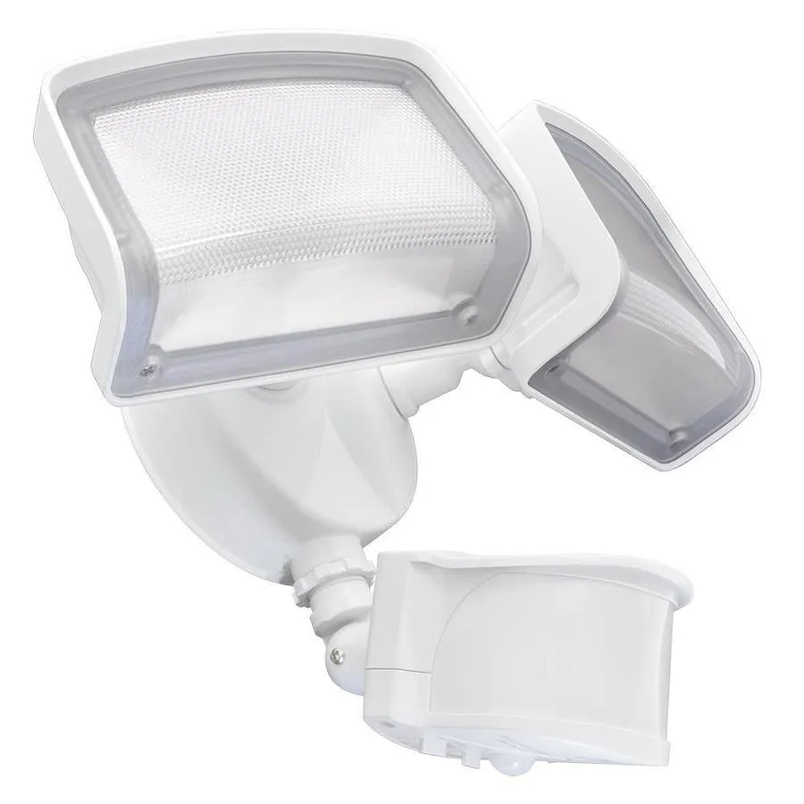 Good Earth Lighting 240-Degree 2485-Lumen Dual Detection Zone White Hardwired Integrated LED Motion-Activated Flood Light with Timer, photo 2 of 5