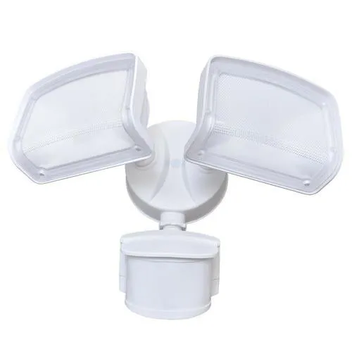 Good Earth Lighting 240-Degree 2485-Lumen Dual Detection Zone White Hardwired Integrated LED Motion-Activated Flood Light with Timer, photo 5 of 5