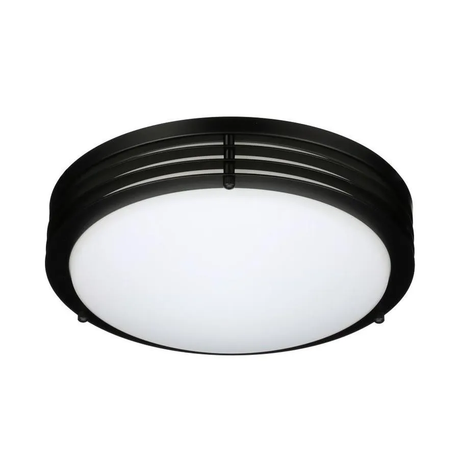 Good Earth Lighting Majestic 11-in Matte Black Modern/Contemporary LED Flush Mount Light ENERGY STAR, photo 3 of 7