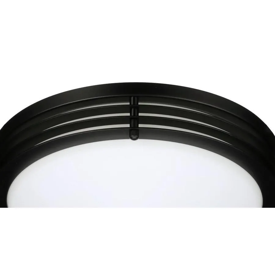 Good Earth Lighting Majestic 11-in Matte Black Modern/Contemporary LED Flush Mount Light ENERGY STAR, photo 5 of 7