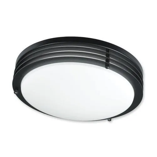 Good Earth Lighting Majestic 11-in Matte Black Modern/Contemporary LED Flush Mount Light ENERGY STAR, photo 7 of 7