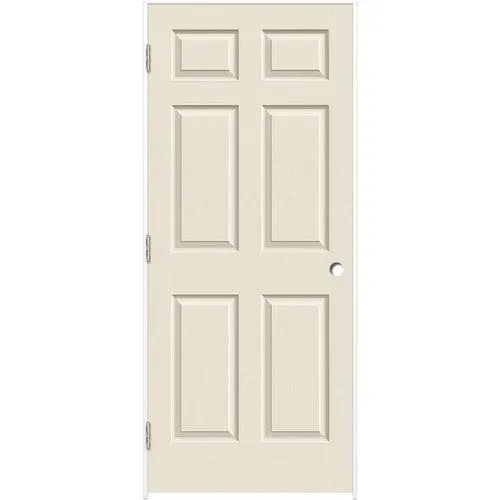 American Building Supply 28-in x 80-in Primed 6-Panel Hollow Core Primed Molded Composite Right Hand Inswing Single Prehung Interior Door, photo 2 of 2