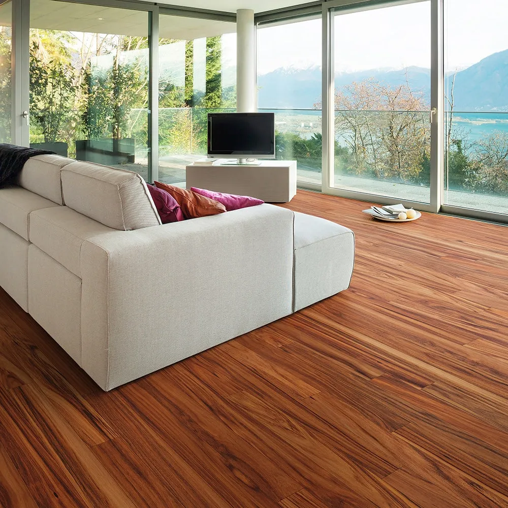 allen + roth Natural Acacia 3/8-in T x 5-in W Handscraped Engineered Hardwood Flooring ( 32.29-sq ft / Carton ), photo 8 of 9