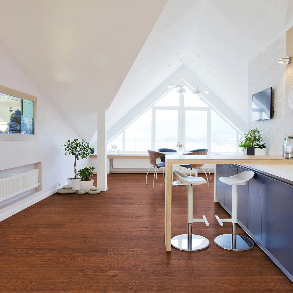 allen + roth Nutmeg Hickory 3/8-in T x 5-in W Handsculpted Engineered Hardwood Flooring ( 32.29-sq ft / Carton ), photo 8 of 8