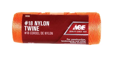 #18 Nylon Twine, 525 ft. Orange Twisted Mason Line