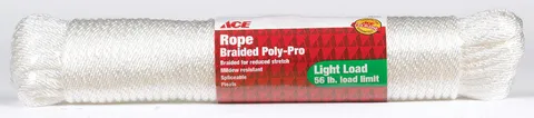 1/4 in. Diameter x 100 ft White Braided Poly Rope