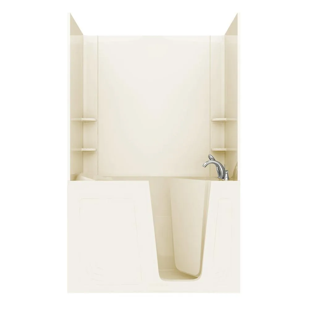 Universal Tubs Rampart Nova Heated 5 ft. Walk-in Whirlpool and Air Bathtub with Flat Easy Up Adhesive Wall Surround in White, photo 17 of 29