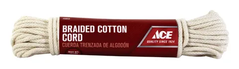 9/64 in deep · 48 ft long Natural Braided Cotton Cord