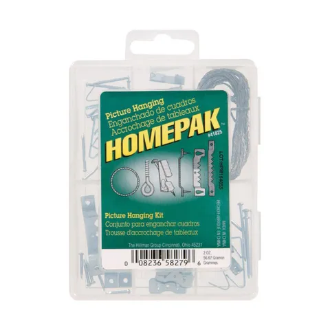 Homepak Zinc Silver Standard Picture Hanging Set