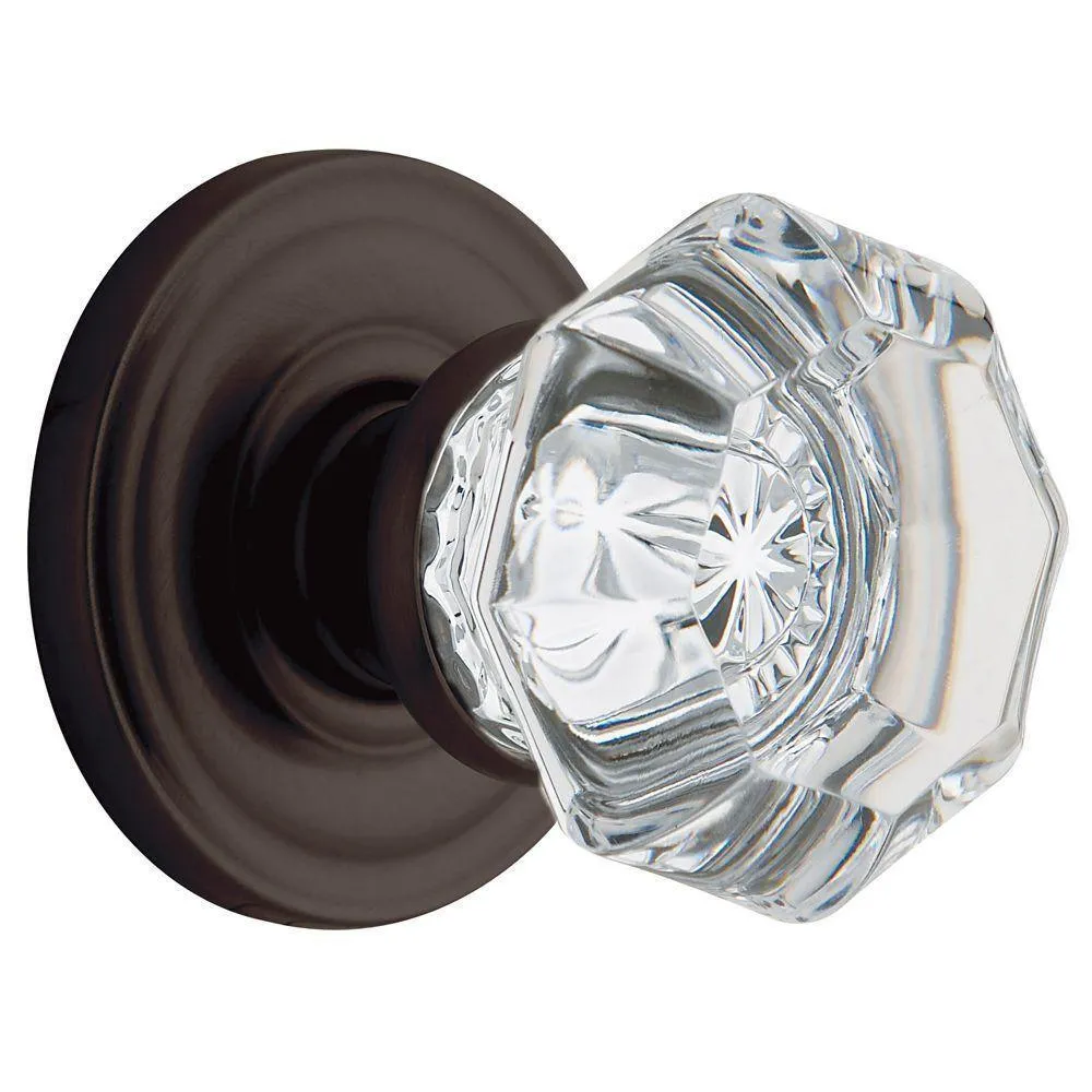 Filmore Satin Nickel Bed/Bath Crystal Door Knob, photo 5 of 8