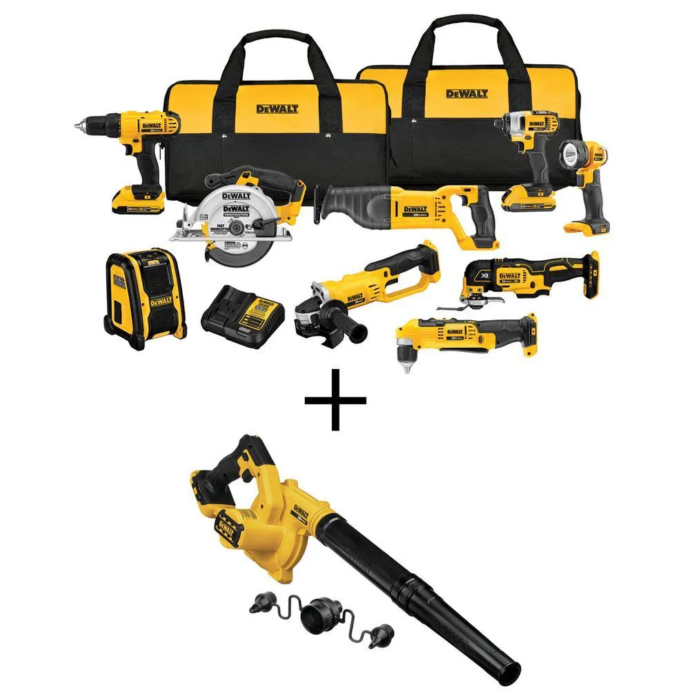 DEWALT 20-Volt Max Lithium-Ion Cordless Combo Kit (10-Tool) w/ (2) Batteries 2.0Ah, Charger & Tool Bag, photo 32 of 41