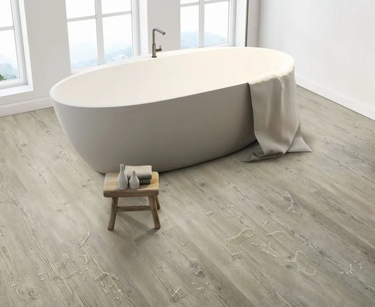 Style Selections Ashen Oak 12-mil x 7-in W x 48-in L Waterproof Interlocking Luxury Vinyl Plank Flooring, photo 7 of 8
