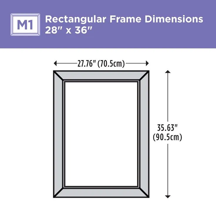 28 in. W x 36 in. H (M1) Framed Rectangular Deluxe Glass Bathroom Vanity Mirror in Matte White, photo 3 of 12