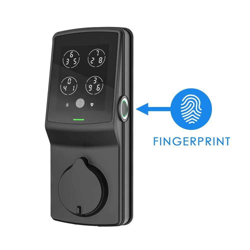 Lockly Secure Plus Satin Nickel Single-Cylinder Alarmed Deadbolt Lock with Smart Keypad, Bluetooth and 3D Fingerprint, photo 10 of 10