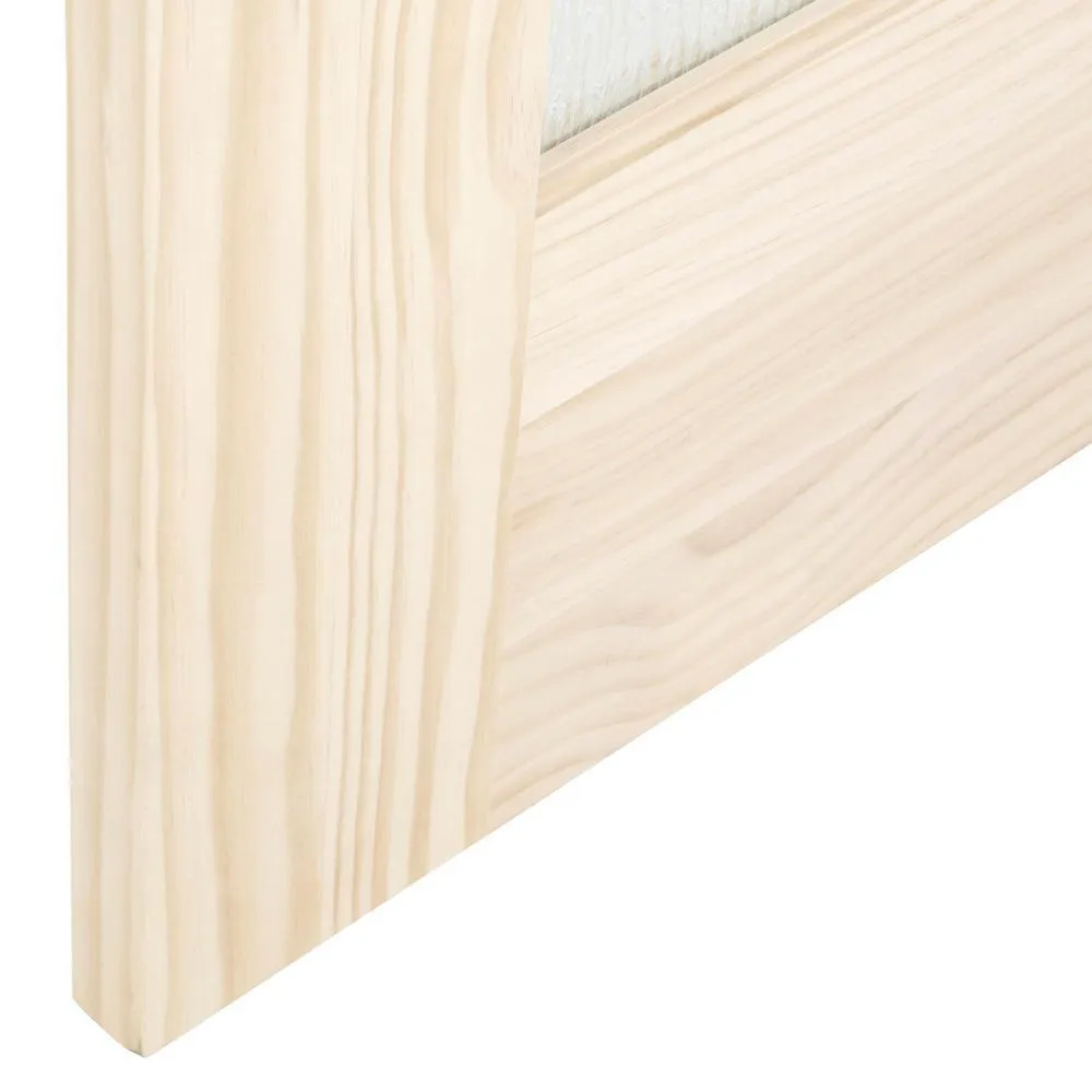 34 in. x 84 in. Timber Hill Rain Glass and Unfinished Pine Wood Sliding Barn Door Slab with Hardware Kit, photo 3 of 9