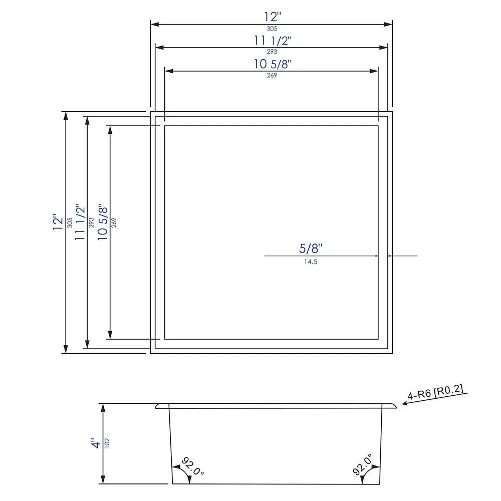 12 in. x 12 in. x 4 in. Niche in Brushed Stainless Steel, photo 3 of 8