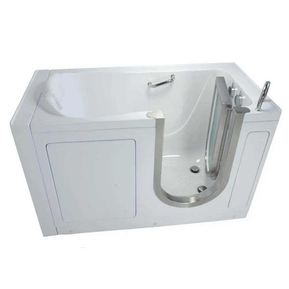 Ella Deluxe 4.58 ft. x 30 in. Acrylic Walk-In Soaking Bathtub in White with Right Drain/Door, photo 13 of 15