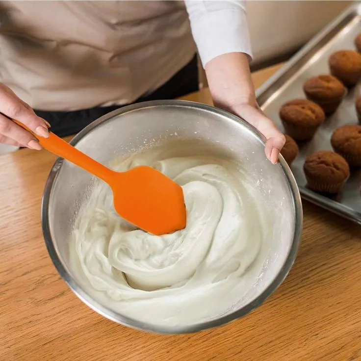 Premium Silicone BPA-Free Spatula, Stainless Steel Core, 500°F Heat-Resistant, Non-Stick, Dishwasher Safe (SP2001O), photo 3 of 7