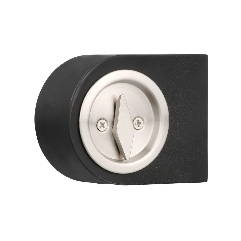 Kwikset Round Satin Nickel Bed/Bath Pocket Door Lock, photo 9 of 13