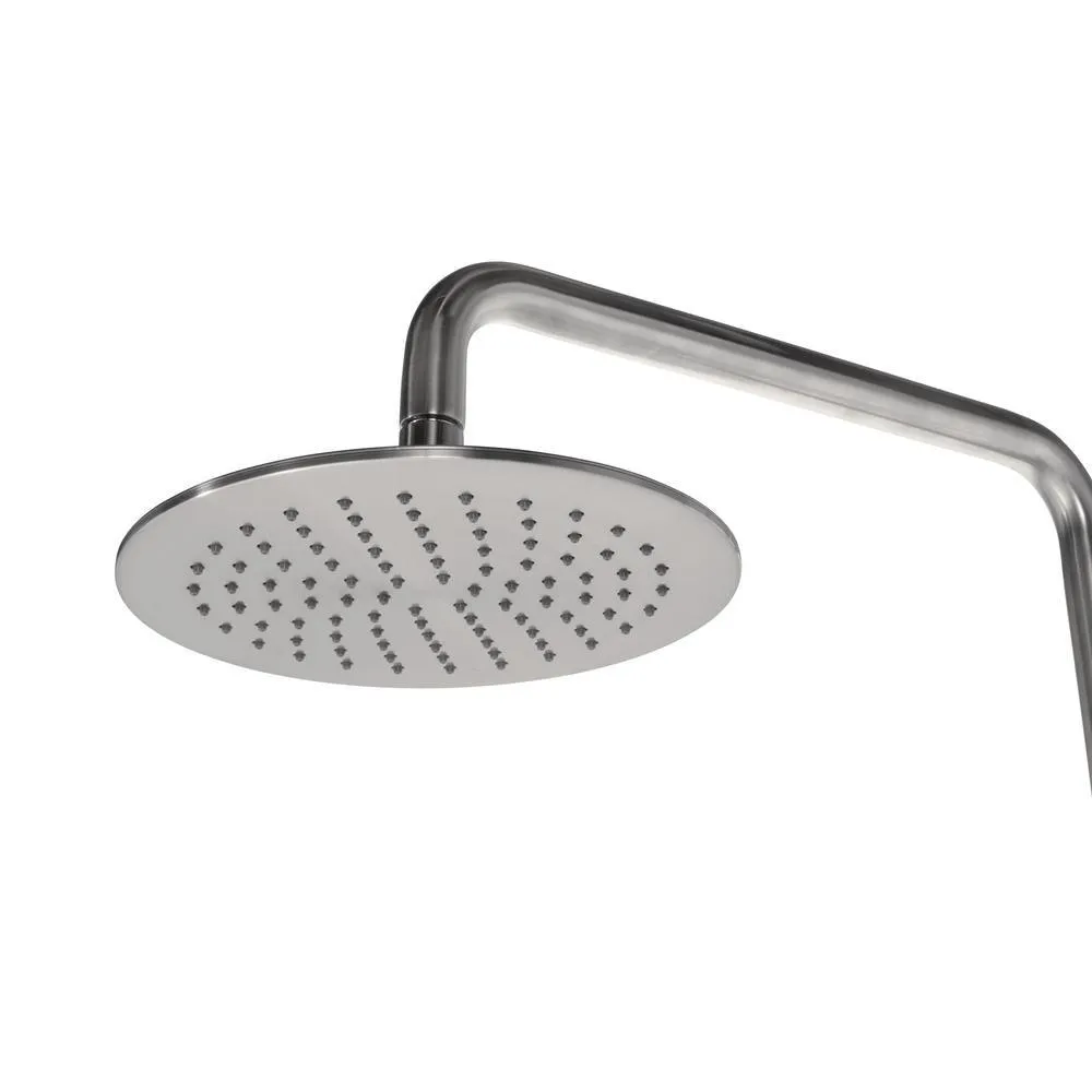 1-spray 8 in. Dual Shower Head and Handheld Shower Head with Low Flow in Brushed-Nickel, photo 3 of 6